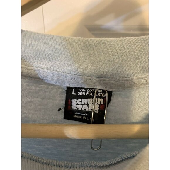 I’m Not Fat- I’m FLUFFY! Cows T-Shirt Sz L Blue Black Screen Stars Tag - Picture 2 of 7